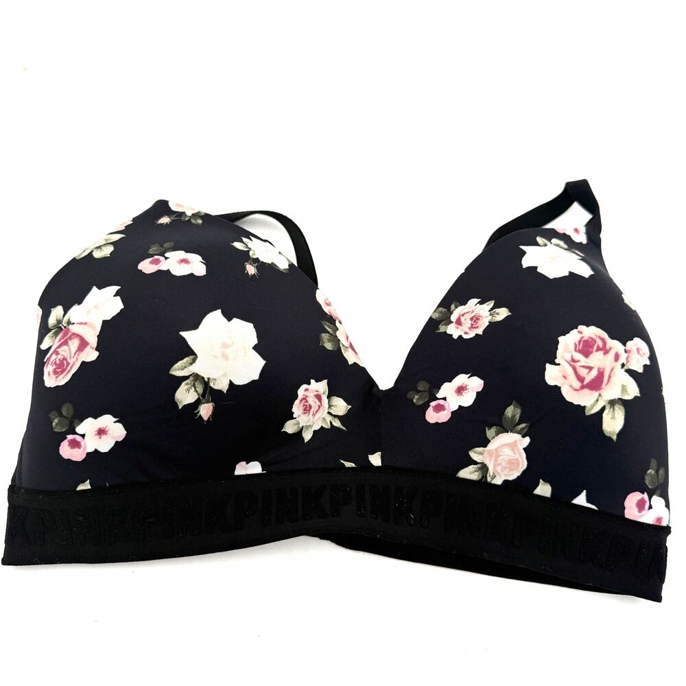 Victoria's Secret Wear Everywhere Wireless Lightly Lined Floral Bra Size 36D